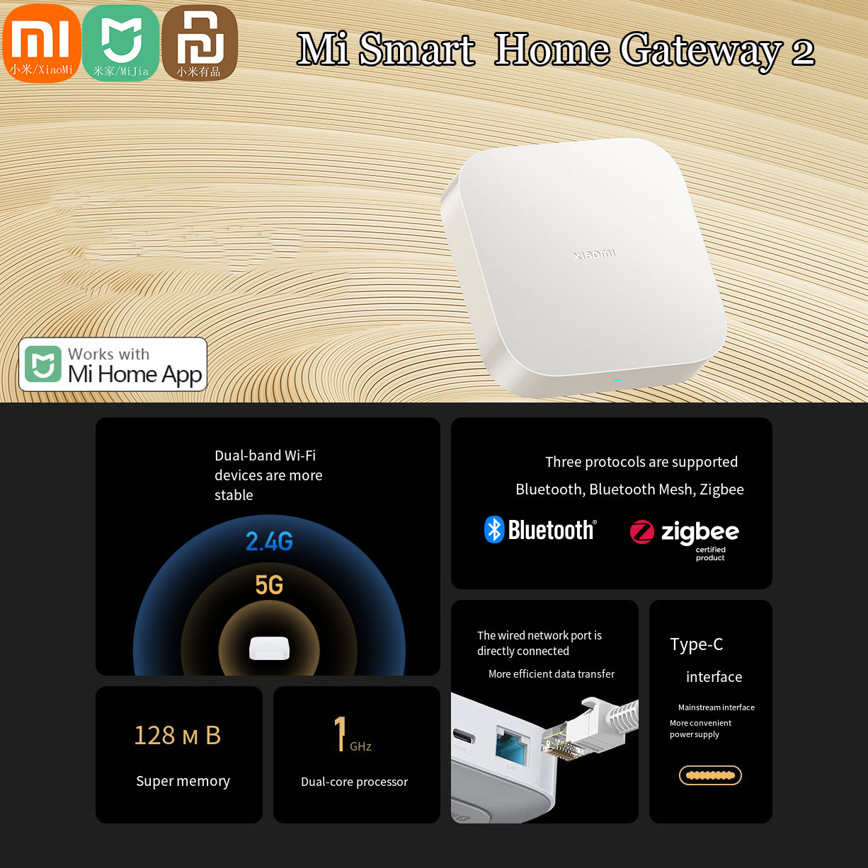 Xiaomi Hub Mijia Hub - Oryginalna bramka Xiaomi Mijia Smart Home