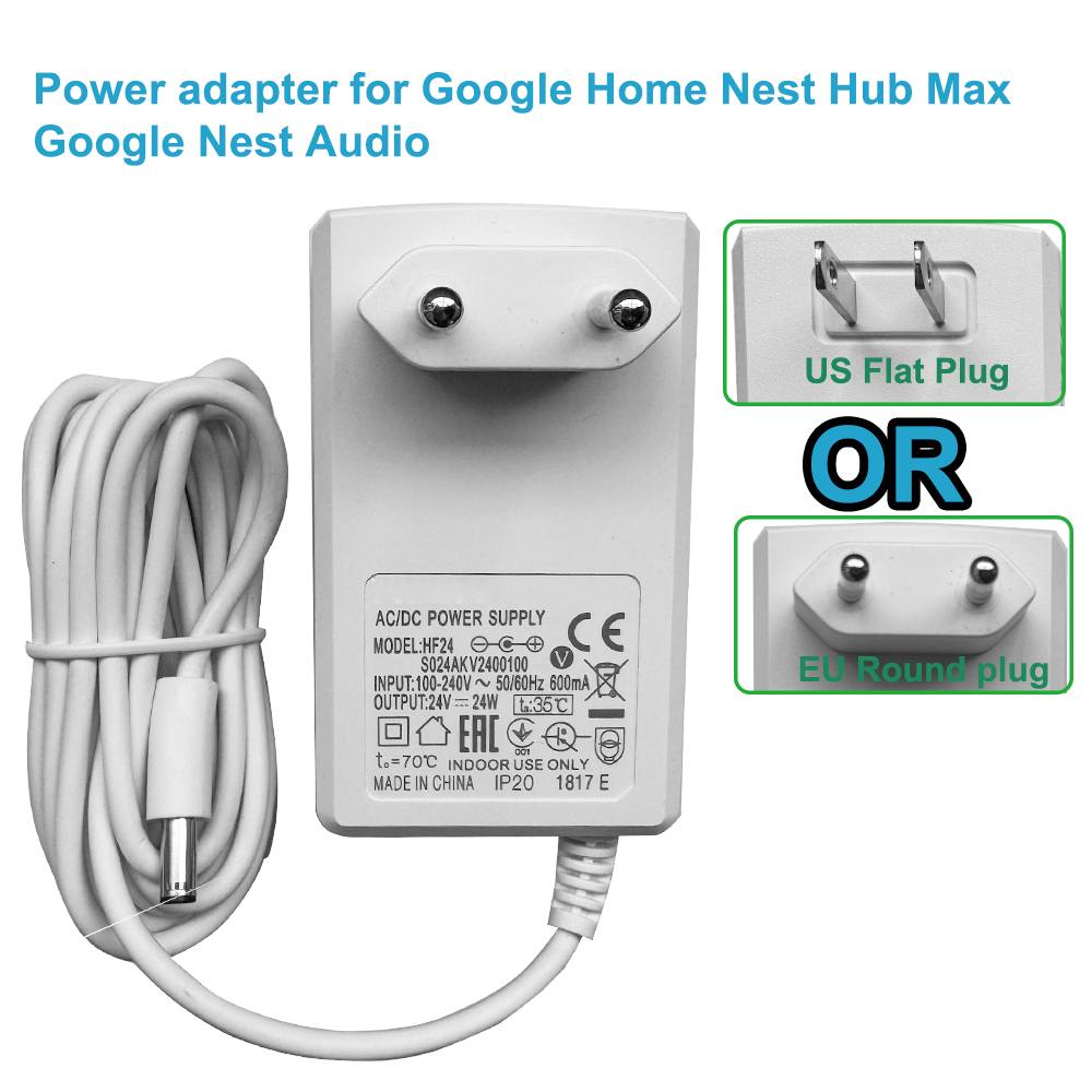 Google Speaker Nest Hub - Zasilacz 24V do Google Home Nest