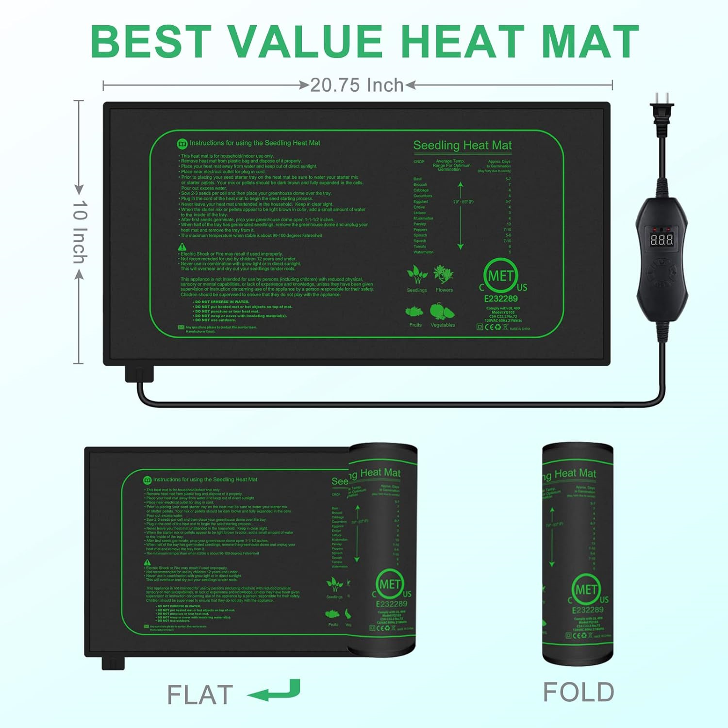 Mata grzewcza do sadzonek z cy – Heat Mat Seedling recenzja i cena